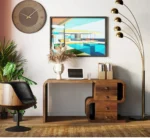 Priti Desk Soft Snake Walnut -150x70cm - Image 5