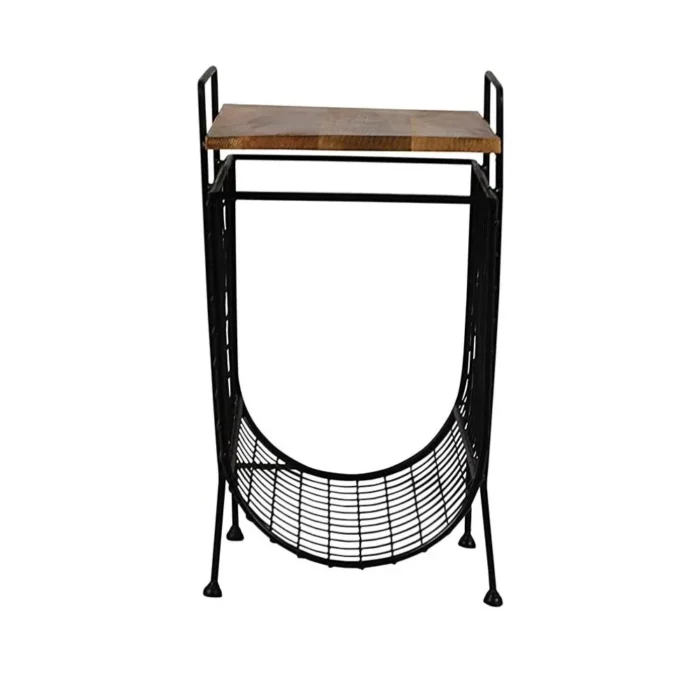 Metal With Wood Magazine Rack | Magazine Holder - Image 4