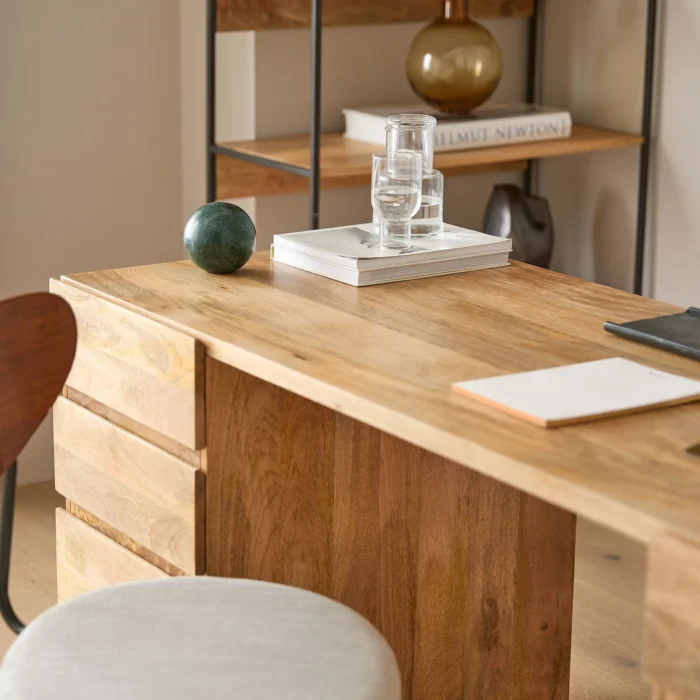 Priti Modular Desk 2 File Cabinets with 4 Drawer - Image 9