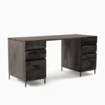 Priti Modular Desk 2 File Cabinets with 4 Drawer - Image 7