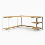Priti Industrial Storage Modular L-Shaped Desk Open Shelves - Image 4