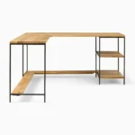 Priti Industrial Storage Modular L-Shaped Desk Open Shelves - Image 2