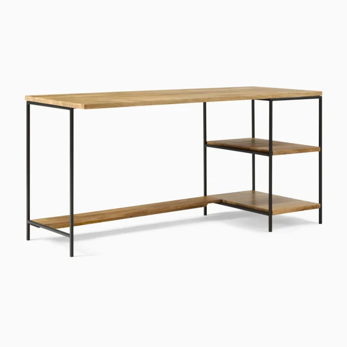 Modular-Storage-Desk-2 Priti Industrial Storage 2-Piece Modular Desk Open Shelves - Image 2