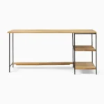 Priti Industrial Storage 2-Piece Modular Desk Open Shelves - Image 7