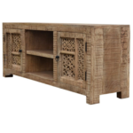Boho Style Carved TV Cabinet - Image 3