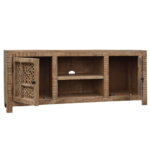 Boho Style Carved TV Cabinet - Image 5