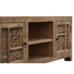 Boho Style Carved TV Cabinet - Image 6