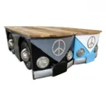 Priti Automobile Theme Wooden Top Coffee Table