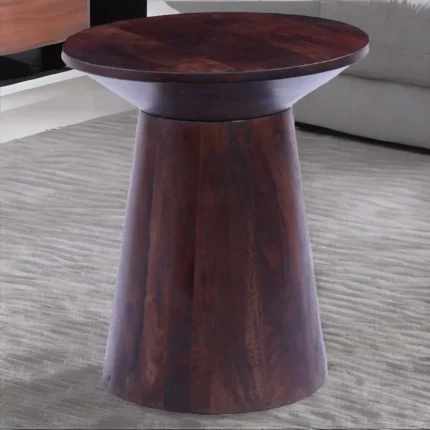 Fes Brown Solid Wood Side Table