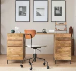 Priti Modular Desk 2 File Cabinets with 4 Drawer