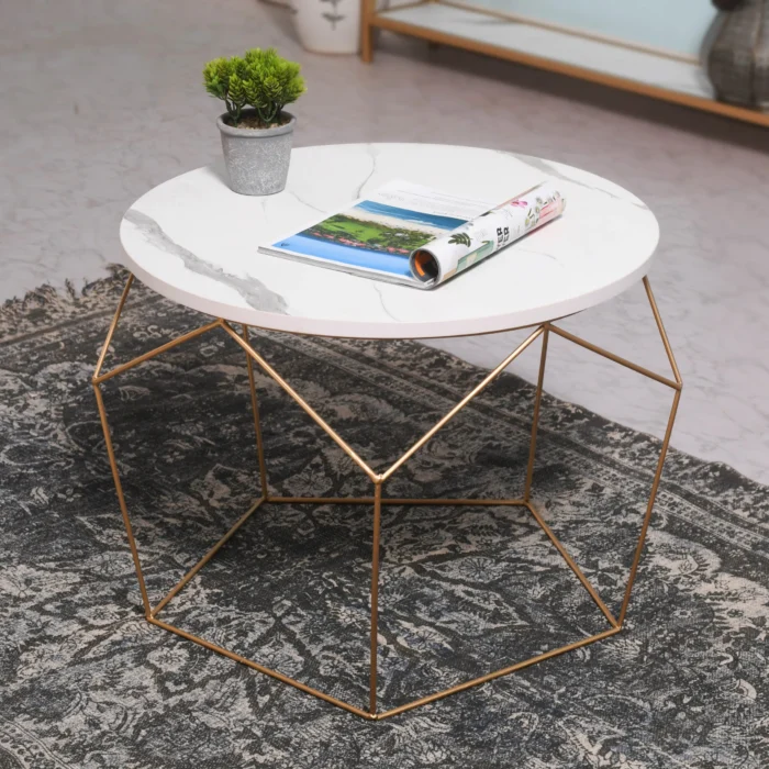 Diamond Marble Finish Coffee Table - Image 3