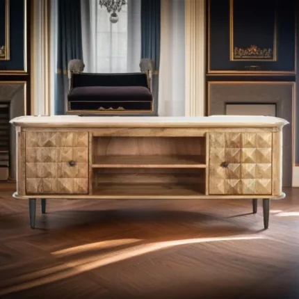 Tetris Natural Wood TV Cabinet