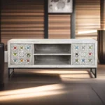 Niamey Ceramic Solid Wood TV Cabinet
