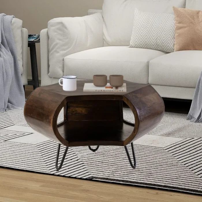 Lille Dark Wood Coffee Table - Image 2