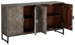 Treybrook Distressed Gray 4 Door Sideboard - Image 3