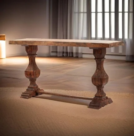 Luton Walnut Wood Console
