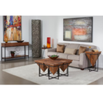 Mack Modern Wood Pyramid Coffee Table - Image 2
