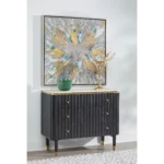 Carlyle Black Gold 3 Drawer Chest - Image 2