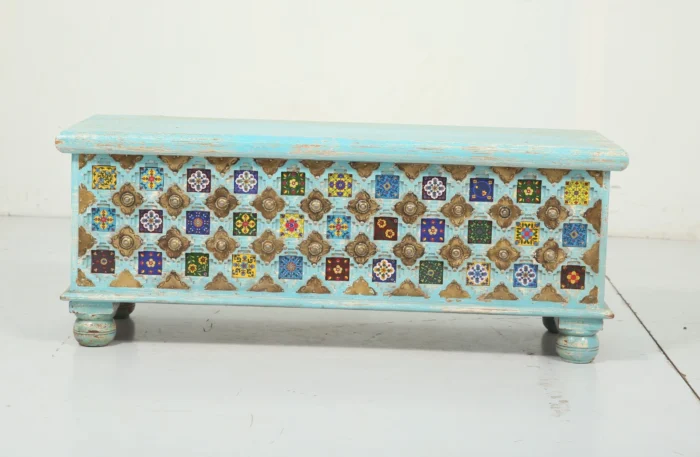 prIthiHome779 Priti brass fitted Maharaja Trunk - Image 1