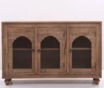 Bamako 3 Door Carved Wooden Sideboard - Image 2