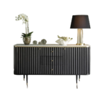 Flute Marble Sideboard Black - Image 6
