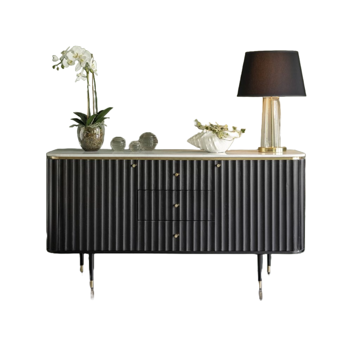 priti_day1 (1) Flute Marble Sideboard Black - Image 6