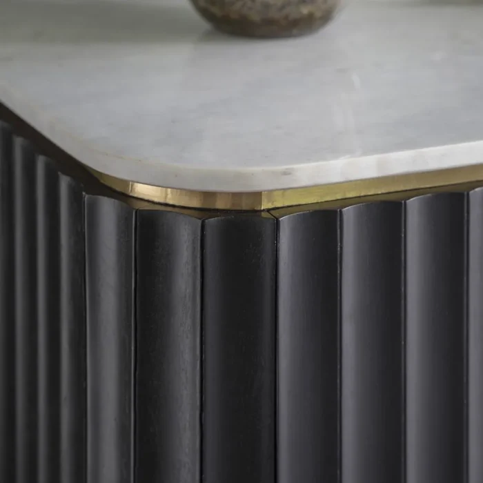 priti_day5 Flute Marble Sideboard Black - Image 4