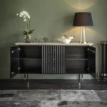 Flute Marble Sideboard Black - Image 3