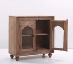 Rustic Carved Wooden 2 Door Sideboard - Image 2