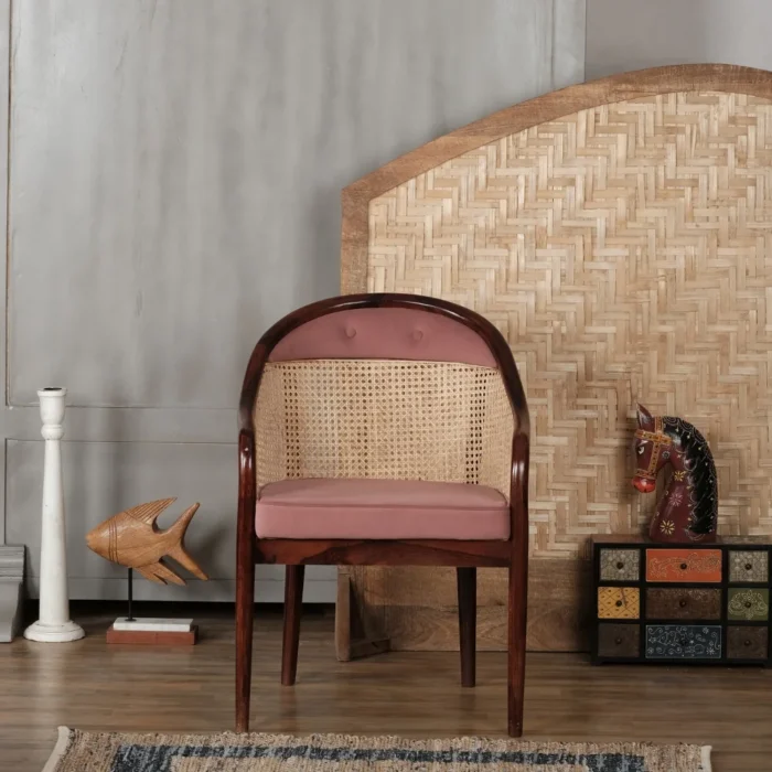 Laviana Royal Pink Solid Wood Chair - Image 4