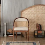 Laviana Royal Solid Wood Boucle Chair - Image 3