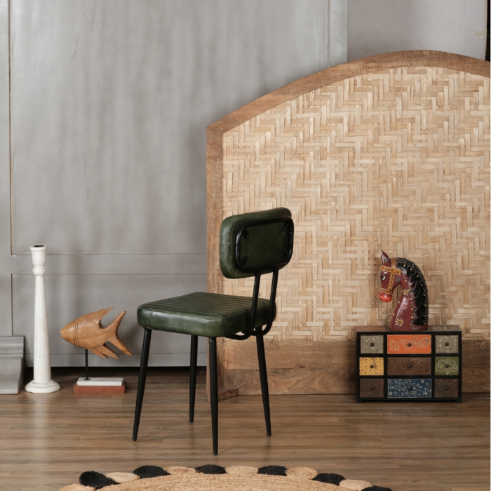 Grandas Iron Faux Leather Chair (Set of 2) - Image 4