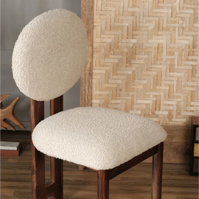 Valderas Solid Wood Boucle Chair (Set of 2) - Image 4
