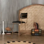 Arzua Iron Faux Leather Bar Chair - Image 3