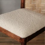 Beiscas Solid Wood Chair with Boucle Seat (Set of 2) - Image 4