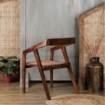 Castella Solid Wood Chair with Arm Rest - Image 3