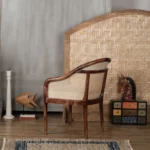 Laviana Royal Solid Wood Boucle Chair - Image 2