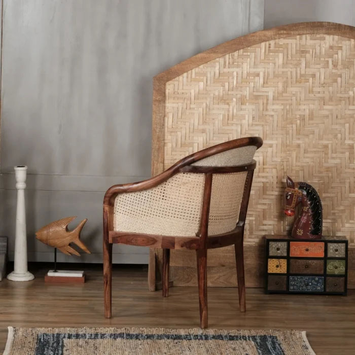 Laviana Royal Solid Wood Boucle Chair - Image 2