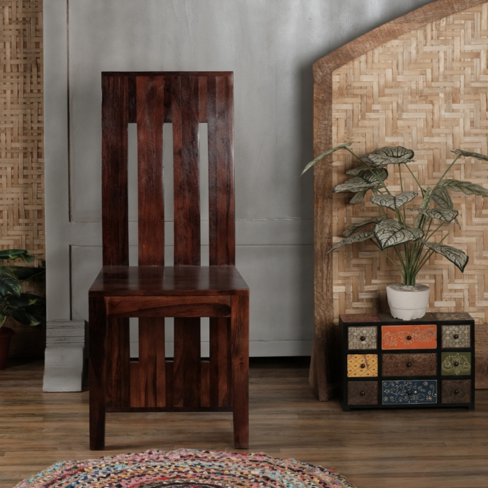 2 (2) Zona High Back Solid Wood Chair (Set of 2) - Image 4