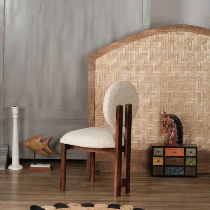 Valderas Solid Wood Boucle Chair (Set of 2) - Image 2