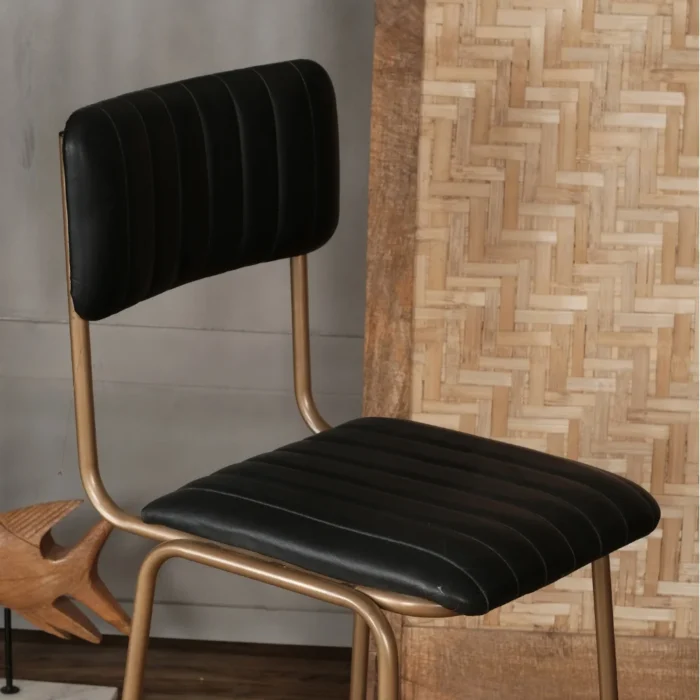 Arzua Iron Faux Leather Bar Chair - Image 2