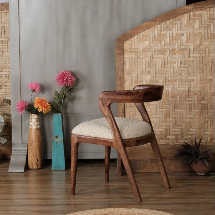Tolosa Solid Wood Curved Chair - Image 3