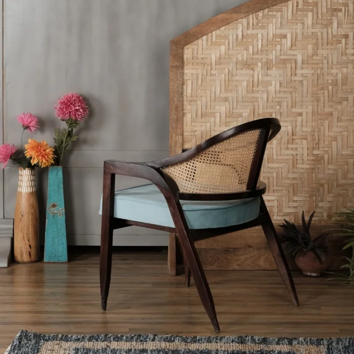 Arnecca Rattan Solid Wood Chair