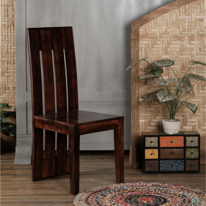 4 (2) Zona High Back Solid Wood Chair (Set of 2) - Image 1