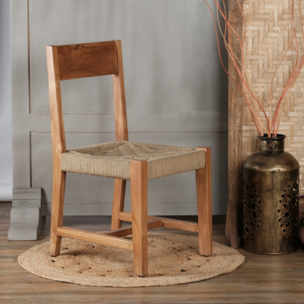 Palleja Solid Wood Chair With Jute Rope (Set of 2)