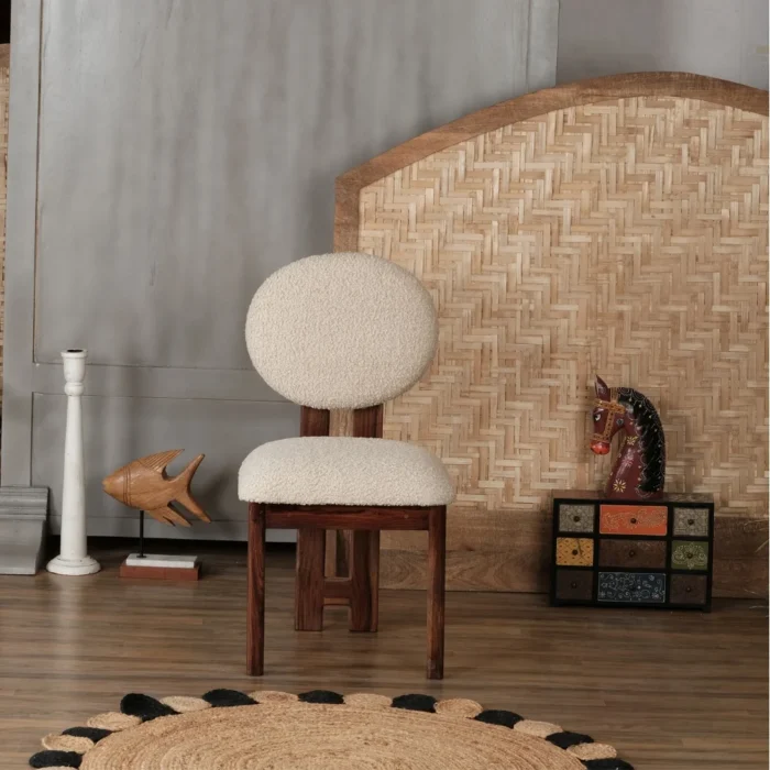 Valderas Solid Wood Boucle Chair (Set of 2) - Image 3