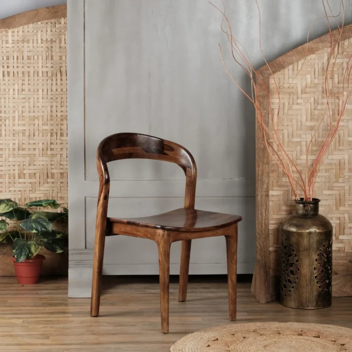 Sagrada Solid Wood Chair with Arm Rest (Set of 2) - Image 1