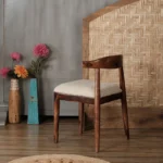 Beiscas Solid Wood Chair with Boucle Seat (Set of 2) - Image 3