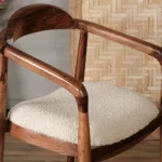 Corella Solid Wood Chair with Armrest - Image 3