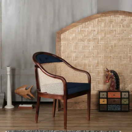 Laviana Royal Blue Solid Wood Chair